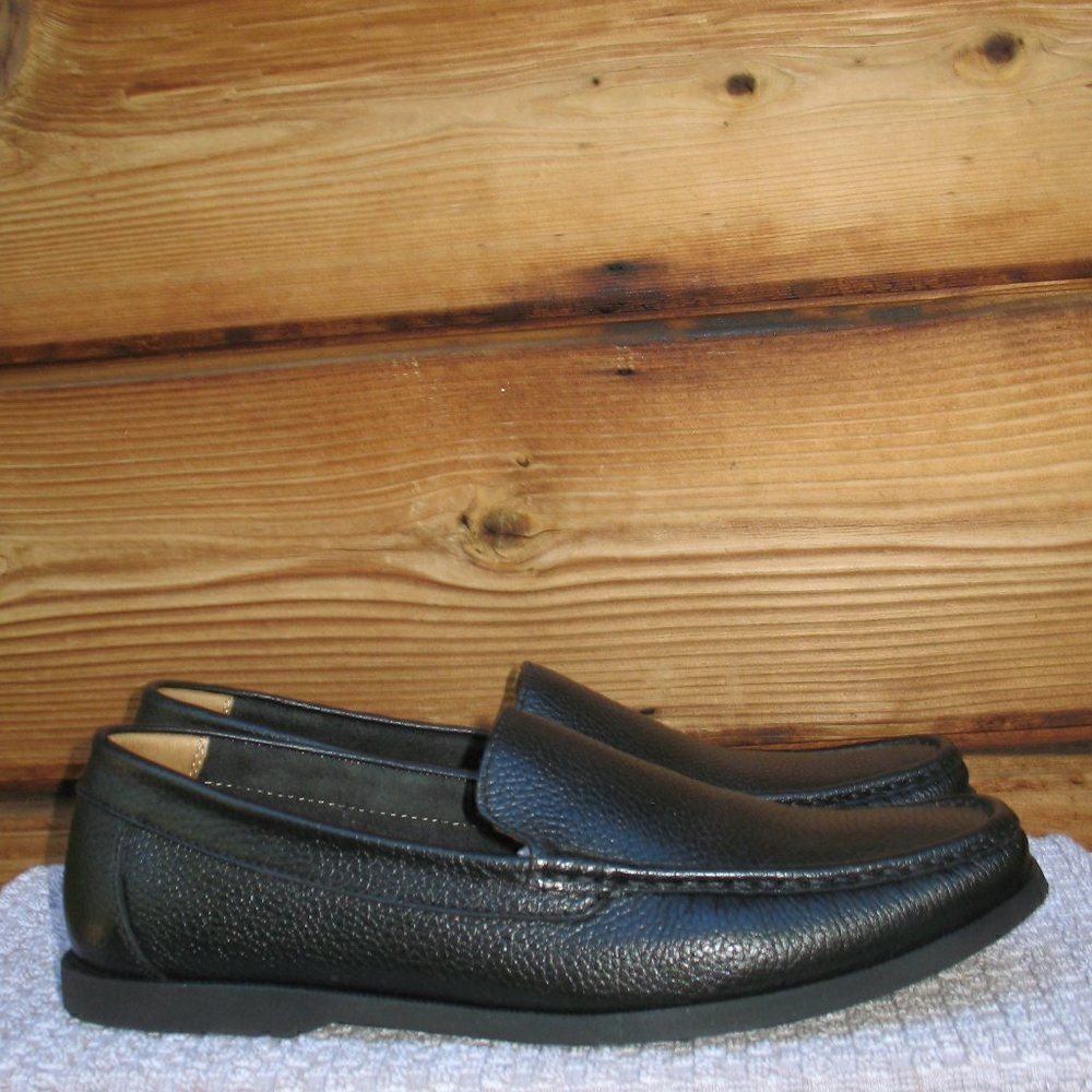 Mens Black Soft Leather Loafer 9
